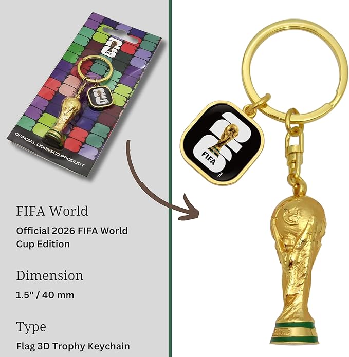 Official FIFA World Cup 2026 Edition Trophy Key Chains