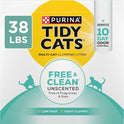 Purina Tidy Cats Free and Clean Unscented Cat Litter - 38 lb. Box
