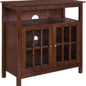 Convenience Concepts Big Sur Highboy TV Stand 36" - Modern Entertainment Center For TVs up to 40", Storage Cabinet for Dining, Living Room, & Entryway, Console Hall Table with Shelves, Espresso