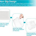 Vtopmart 25-Piece Clear Plastic Drawer Organizer Set – 4 Size Non-Slip Storage Bins for Bathroom, Kitchen, Makeup, Vanity & Office Drawers