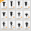 GOOACC 240PCS Bumper Retainer Clips Car Plastic Rivets Fasteners Push Retainer Kit 12 Popular Sizes Auto Push Pin Rivets Set -Door Trim Panel Fender Clips for GM Ford Toyota Honda Chrysler