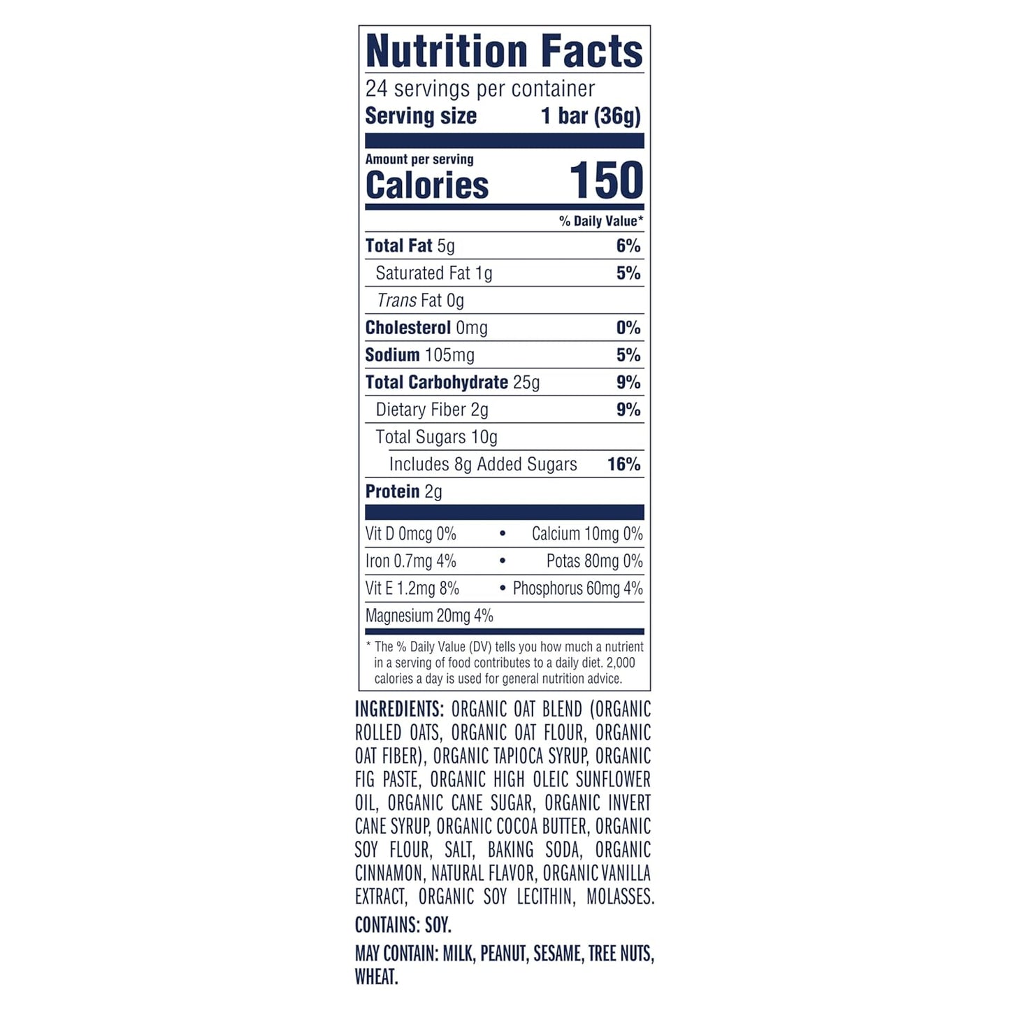 Zbar - Iced Oatmeal Cookie - Soft-Baked Energy Snack Bars - Non-GMO - 12g Whole Grains - USDA Organic Granola Bars (24 Pack)