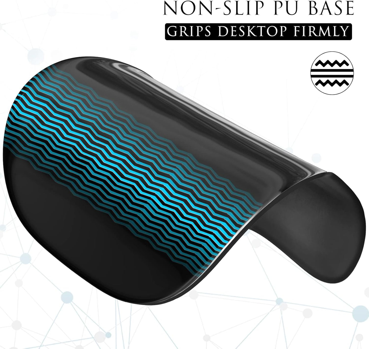 MROCO Ergonomic Mouse Pad with Gel Wrist Rest, Comfortable Mousepad with Smooth Wrist Support Surface and Non-Slip PU Base for Pain Relief, Computer, Laptop, Office & Home, 9.4 x 8.1 in, Black Color