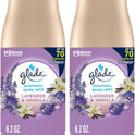 Glade Automatic Spray Refill, Air Freshener for Home and Bathroom, Lavender & Vanilla, 6.2 Oz, 2 Count
