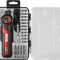 SKIL Twist 2.0 Rechargeable 4V Screwdriver with Pivoting Head, Torque Setting, USB-C Charging Cable, 28 PC Bit Set & Carrying Case- SD5619-02