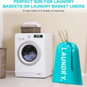 2 Pack XL Travel Laundry Bag, Machine Washable Dirty Clothes Organizer with Drawstring,Large Enough to Hold 4 Loads of Laundry, Easy Fit a Laundry Hamper or Basket Travel Essentials 24" x 36"