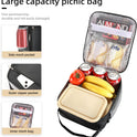 Lunch box Lunch bag for men women Insulated Lunchbox Lunch bags for Work Picnic Travel (Black)