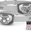 Energizer LED Headlamp PRO (2-Pack), IPX4 Water Resistant Headlamps, High-Performance Head Light for Outdoors, Camping, Running, Storm, Survival LED Light for Emergencies (Batteries Included)