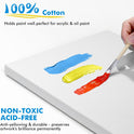 Gotideal Canvas for Painting, 14 Pcs Muti Pack Stretched Painting Canvas, Blank Paint Canvases for Acrylic, Oil, Art Supplies for Artists, Adults 4x4,4x6, 5x7, 8x10,9x12, 11x14 Set of 14