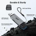 acer SD Card Reader USB C, Dual Slots USB 3.0 Type C to Micro SD Card Adapter, Memory Card Reader for MicroSD, SDHC, SDXC, Compatible with Laptop, PC, iPhone16/15, MacBook Pro/Air, iPad Pro, Android