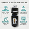 Official FIFA World Cup 2026 Edition - 24oz Refillable Squeeze Water Bottle - BPA-Free, Reusable, Dishwasher Safe with Pull-Top Cap - Designed for Everyday Use - Sports Games, Bike Rides, School, Work
