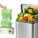SUPERBIO 13 Gallon Compostable Drawstring Kitchen Waste Bag, 49.2 Liter, 30 Count,1 Mil, Heavy Duty Food Scrap Bags, BPI, Seedling and OK compost INDUSTRIAL