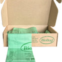 2.6 Gallon Compostable Food Scrap Bags by BioBag, 100 Count, BPI Certified, Meets ASTM D6400 Standards, Made in USA, Kitchen Counter Bin Liners