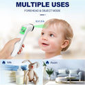 No-Touch Thermometer for Adults and Kids, Accurate Digital Baby Thermometer, Fever Alarm & Silent Mode, 2 in 1 Forehead & Object Mode