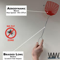 W4W, Bug & Fly Swatter Braided Metal Handle 6 Pack Fly Swatters Indoor/Outdoor flyswatter