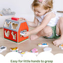 Melissa & Doug Take-Along Wooden Toy Barn, 11-Pc Portable Toddler Playset with Farm Animals & Pop-Up Roof, Preschool Learning Toys for Girls & Boys 2+