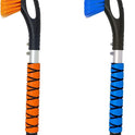 EcoNour 27" Car Snow Brush and Ice Scrapers for Car Windshield (2 Pack) | Scratch Free Bristle Head Snow Brush & Tough Window Snow Scraper with Aluminium Body | Snow Removal Winter Car Accessories