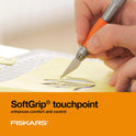Fiskars Detail Craft Knife, Cool Gifts for Brother, Included with Protective Cover, 8", Exacto Knife for Crafting, Orange