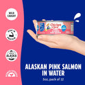 Chicken of the Sea Alaskan Pink Canned Salmon in Water, 5 Ounce Cans, 12-Count – High Protein Skinless & Boneless Wild Caught Salmon – Delicious Wild Salmon for Burgers, Pasta, & More
