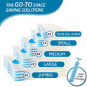 20-Pack Vacuum Storage Bags with Hand Pump – Space Saver Bags for Comforters, Blankets & Clothes