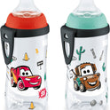 NUK Active Sippy Cup, 10 oz, 2 Pack, Disney's Cars, Lightning McQueen, BPA-Free, Spill-Proof, Transition Cup
