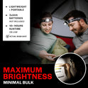 GearLight 2Pack LED Headlamp - Outdoor Camping Head Lamps with Adjustable Headband - Lightweight Battery Powered Bright Flashlight Headlight with 7 Modes and Pivotable Head and Red Light
