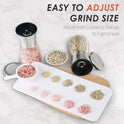 Original Stainless Steel Salt or Pepper Grinder - Top Spice Mill with Ceramic Blades, Brushed Stainless Steel and Adjustable Coarseness By Pepper Grinder （Single Package）