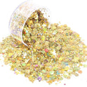 Holographic Chunky Glitter, Set of 12, Licool Craft Glitter for Resin Art Crafts, Cosmetic Glitter for Nail Body Face Eye, Epoxy Resin Sequin Flake Sparkle for Slime Tumbler Jewelry Making