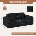 75'' Cloud Loveseat Sofa, No Assembly Required Comfy Deep Seat Couches 1 pcs for Living Room, Bedroom, Apartment