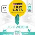 Purina Tidy Cats LightWeight Free and Clean Unscented, Multi-Cat, Clumping, 99.9 Percent Dust Free Cat Litter - 17 lb. Box