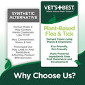 Vet's Best Natural Flea and Tick Yard and Dog Kennel Spray, Plant Safe Tick Spray for Yard with Ready-to-Use Hose Attachment, Mosquito Repellent with Natural Oils, Flea Prevention for Dogs, 32 oz