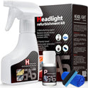 Car Headlight Restoration Polishing Kits Headlamp Repair Kits Car Light Polisher Cleaning Kits Ceramic Coating Spray Shiny Stuff Headlight Cleaner-6.3Fl.Oz