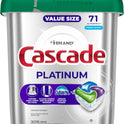 Cascade Platinum Dishwasher Pods, Dishwasher Detergent, Dish Detergent Soap, Fresh, 71 count