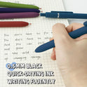 Gel Pens, 5 Pcs 0.5mm Black Ink Pens Fine Point Smooth Writing Pens with Silicone Grip, High-End Series Metal Clip Retractable Pens for Journaling Note Taking (Vintage)