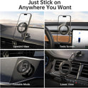 Syncwire Fits MagSafe Car Mount for Car Dash&Tesla Screen[All-Metal] Magnetic Phone Holder, [Flexible Three-axis]360° Rotation Car Mount Strong Magnets Car Phone Holder for iPhone 17 16 15 14 Pro Max
