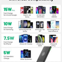 INIU Wireless Charger, 15W Fast Qi Certified Wireless Charging Station with Sleep-Friendly Adaptive Light Compatible with iPhone 17 16 15 14 13 12 Pro Max Samsung Galaxy S25 S24 S23 Note 20 Google etc