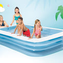 INTEX 58484EP Swim Center Inflatable Family Pool: 277 Gallon Capacity – 120" x 72" x 22" – Blue