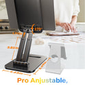 LISEN for iPad Stand Tablet Holder for Desk- Foldable Office Gifts for Men Women Desk Accessories, Home Gadgets Essentials Portable Monitor Stand for iPad a16 Accessories Bed Kindle Fire 4-15.9"