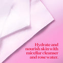 Burt's Bees Stocking Stuffers, Rose Water Face Wipes, for All Skin Types, Hydrating Micellar Makeup Remover & Facial Cleansing Towelettes, Skin Care Christmas Gifts, 30 Ct (3-Pack)