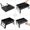 Uten Charcoal Grill, BBQ Grill Folding Portable Lightweight smoker Grill, Barbecue Grill Small desk Tabletop Outdoor Grill for Camping Picnics Garden Beach Party 17''x11.6''x 2.6''