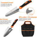 Gardening Tool Set, CHRYZTAL Stainless Steel Heavy Duty Gardening Tool Set, with Non-Slip Rubber Grip, Storage Tote Bag, Outdoor Hand Tools, Ideal Gardening Gifts for Women