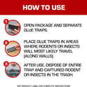Tomcat Glue Traps Mouse Size with Eugenol for Enhanced Stickiness for Mice, Cockroaches, and Spiders, 6 Traps