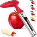 SCHVUBENR Premium Apple Corer Tool - Easy to Use and Clean - Sturdy Apple Core Remover with Sharp Serrated Blades - Stainless Steel Corers for Apple and Pear - Core Fruits with Ease(Red)