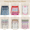 Pants Hangers with Clips,Space Saving Hanging Closet Organizer-6 Tiers Skirt Hangers with 360° Swivel Hook,Closet Organizer-Clothes Hangers- College Dorm Essentials Apartment Essentials-2 Pack