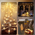 Homemory 12Pcs Flickering Flameless Candle Battery Operated, 200+Hours Fake Electric LED Tea Lights for Votive, Centerpiece Table Decorations, Wedding, Aniversary, Halloween, Christmas