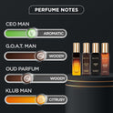 BellaVita Luxury Perfume Gift Set for Men (4 x 20ml) – Perfect Father’s Day Gifts for Dad & Husband | Includes KLUB, OUD, CEO & GOAT | Premium Masculine Woody, Citrusy & Aromatic Fragrances