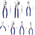 7-piece WORKPRO Pliers Set with Groove Joint, Long Nose, Slip Joint, Linesman, and Diagonal Pliers for DIY & Home Use