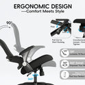 TRALT Office Chair - Ergonomic Office Chair with Back Support, Home Office Desk Chairs, 330lbs Wide Seat Big and Tall Office Chairs, Comfy Desk Chair for Work, Study, Office, Gaming (Black)