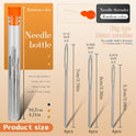 TLKKUE 12 Pcs/3 Sizes Large-Eye Blunt Needles, Steel Yarn Needle with Needle Threader, Tapestry Needle for Sewing Crochet Knitting Embroidery (Silver 2.08in/2.36in/2.76in)
