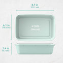 Bentgo Prep - 20-Piece 1-Compartment Reusable Meal Prep Containers with Lids, PFAS & BPA Free Materials, Durable, Microwave, Freezer, & Dishwasher Safe To Go Food Storage (Mint)